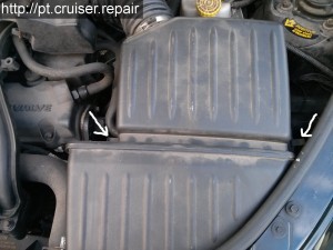 Chrysler PT Cruiser Engine Air Filter Spring Clips Location